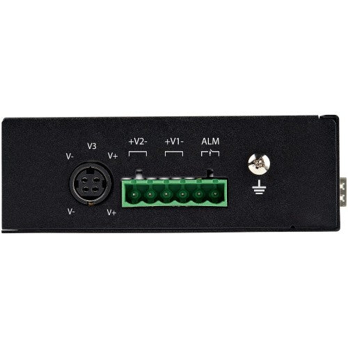 StarTech.com Industrial 6 Port Gigabit Ethernet Switch 4 PoE RJ45 +2 SFP Slots 30W PoE+ 48VDC 10/100/1000 Power Over Ethernet LAN Switch -40C to 75C with DIN Connector/Mountable