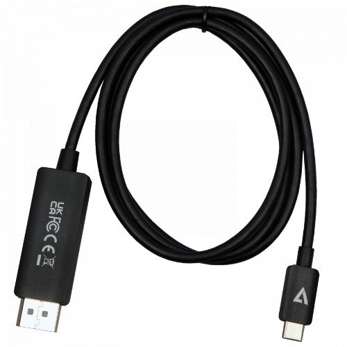 V7 V7USBCDP14-1M video cable adapter DisplayPort USB Type-C Black