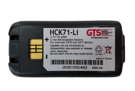GTS HCK71-LI barcode reader accessory Battery