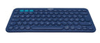 Logitech K380 keyboard Bluetooth QWERTZ Swiss Blue