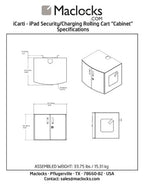 Compulocks CartiPad Duo Tablet / Laptop Charging Rolling Cart 32 Devices UK Power Plug