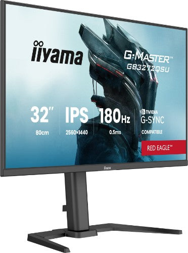 iiyama G-MASTER Unleash your full gaming potential with the 180Hz GB3272QSU Red Eagle guaranteeing 0.5ms MPRT