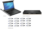 Vertiv Avocent LCD Local Rack Access Console, 16P KVM, 16 CABLES, USB KB-GER