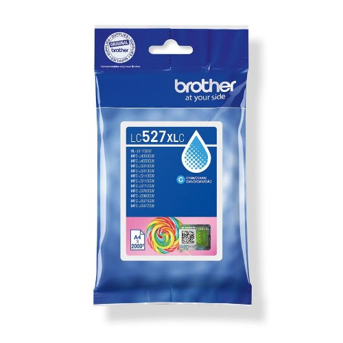 Brother LC-527XLC Ink cartridge cyan high-capacity, 2K pages ISO/IEC 19752 for Brother MFC-J 4350/6560/6975