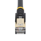 StarTech.com 2m CAT6a Ethernet Cable - 10 Gigabit Shielded Snagless RJ45 100W PoE Patch Cord - 10GbE STP Network Cable w/Strain Relief - Black Individually Tested/Wiring is UL Certified/TIA