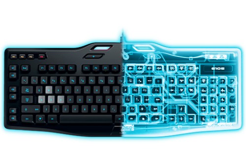 Logitech G105 keyboard USB Russian Black
