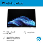 HP OmniBook 5 Flip 2-in-1 Laptop 14-fp0001nax Intel® Core™ i5 i5-1334U 35.6 cm (14") Touchscreen 2K 16 GB LPDDR5-SDRAM 512 GB SSD Wi-Fi 6 (802.11ax) Windows 11 Home Silver