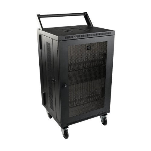 Tripp Lite CSHANDLEKIT Mobile Cart Conversion Kit with Handle, Casters and Power Cord Manager for Tablet/Chromebook Charging Stations