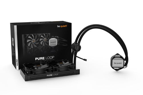be quiet! Pure Loop 240mm All In One CPU Water Cooling, 2 X 240mm PWM Fan, For Intel Socket: 1200 / 2066 / 115X / 2011(-3) square ILM; For AMD Socket: AMD: AM4 / AM3(+)