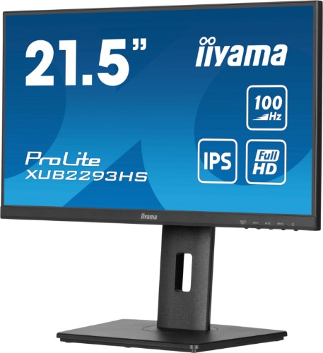 iiyama ProLite 21.5” IPS 3-side borderless monitor with height-adjustable stand for multi-monitor set-ups
