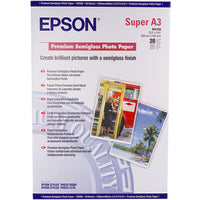 Epson Premium Semigloss Photo Paper, DIN A3+, 250g/m2, 20 Sheets