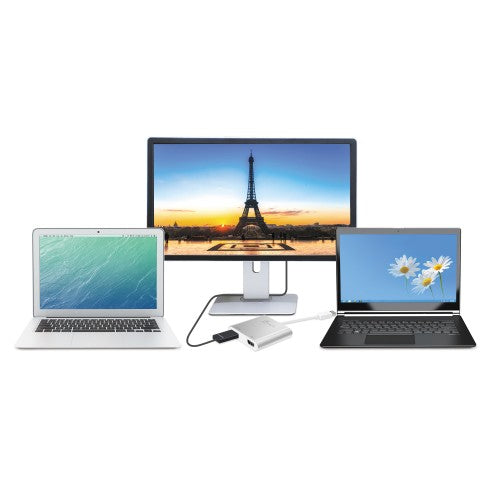 j5create JUA365 USB™ 3.0 to Dual HDMI Multi-Monitor Adapter, Silver