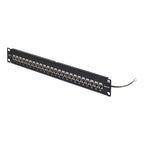 StarTech.com 24 Port 1U Feed Through Patch Panel with Cable Management Bar, Rackmount Shielded Cat6a Ethernet Patch Panel with RJ45 STP Inline Couplers