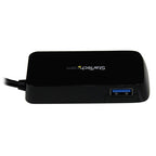 StarTech.com Portable 4 Port SuperSpeed Mini USB 3.0 Hub - 5Gbps - Black - TAA
