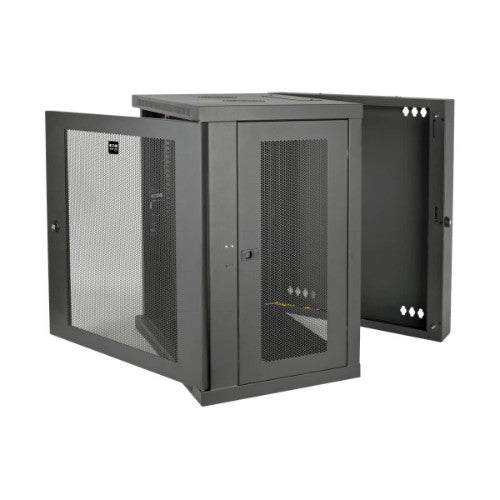 Tripp Lite SRW15US SmartRack 15U Low-Profile Switch-Depth Wall-Mount Half-Height Rack Enclosure, Hinged Back