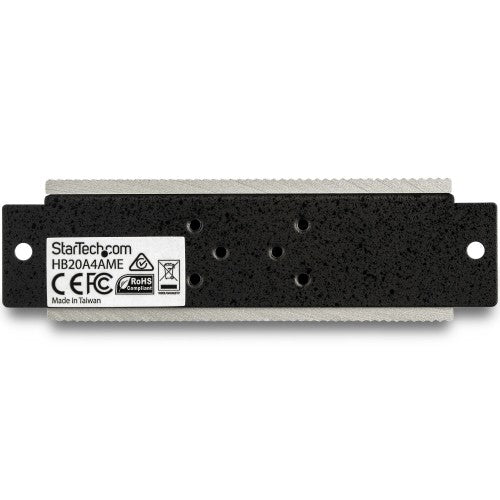 StarTech.com 4-Port USB 2.0 Hub - Metal Industrial USB-A Hub with ESD & 350W Surge Protection - Extended Operating Temp -40 to 185°F - Din Rail/Wall/Desk Mountable - USB Expander Hub - TAA
