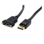 StarTech.com 3ft (91cm) Panel Mount DisplayPort Cable - 4K x 2K - DisplayPort 1.2 Extension Cable Male to Female - DP Video Extender Cord with Panel Mount DP Connector - DP Monitor Cable