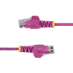 StarTech.com 15m Pink Slim CAT6 Ethernet Cable, Snagless, 100W PoE, UTP, LSZH, 28AWG Pure Bare Copper Wire, Slim RJ45 Network Patch Cord w/Strain Reliefs, Individually Tested