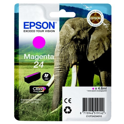 Epson C13T24234012/24 Ink cartridge magenta, 360 pages 4,6ml for Epson XP 750