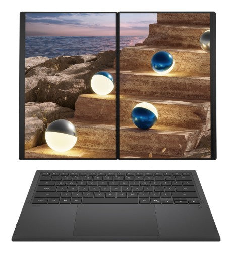 ASUS Zenbook Duo UX8407AA-SNADPWW Copilot+ PC Intel Core Ultra X9 388H Laptop 35.6 cm (14") Touchscreen 3K 32 GB LPDDR5x-SDRAM 1 TB SSD Wi-Fi 7 (802.11be) Windows 11 Home Grey