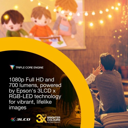 Epson EF-71 Standard throw projector 700 ANSI lumens 3LCD 1080p (1920x1080) White