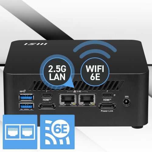 MSI Cubi NUC 1M Intel Core 7 150U Desktop PC, NUC, SFF, Mini Computer, HTPC, (16GB RAM, 1TB Storage, Windows 11 PRO), Intel Graphics/DDR5/Dual ThunderBolt 4/Dual HDMI/Dual LAN/WiFi 6E/BT 5.3/VESA - NUC 1M i7 150U FS 16GB 1TB W11P