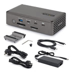 StarTech.com Thunderbolt 5 Dock with NVMe Slot for Mac and Windows, Up to Dual 8K 60Hz or Triple 4K 144Hz, 140W Laptop Charging, 5GbE, 120Gbps Bandwidth Boost