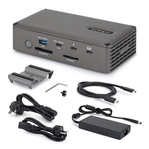 StarTech.com Thunderbolt 5 Dock with NVMe Slot for Mac and Windows, Up to Dual 8K 60Hz or Triple 4K 144Hz, 140W Laptop Charging, 5GbE, 120Gbps Bandwidth Boost