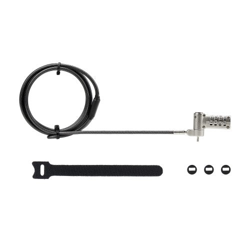 StarTech.com Universal Laptop Lock 6.6ft (2m), Security Cable For Notebook Compatible With Noble Wedge®/Nano/K-Slot; Keyless Combination Locking Cable, Anti-Theft Cut-Resistant Steel Cable - TAA