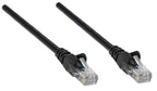 Intellinet Network Patch Cable, Cat5e, 3m, Black, CCA, U/UTP, PVC, RJ45, Gold Plated Contacts, Snagless, Booted, Lifetime Warranty