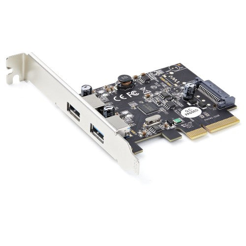 StarTech.com 2-Port USB PCIe Card with 10Gbps/port - USB 3.2 Gen 2 Type-A PCI Express 3.0 x4 Host Controller Expansion Card - Add-On Adapter Card - Full/Low Profile - Windows & Linux