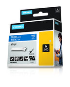 Dymo 1805243 Ribbon Vinyl white / blue 12mmx5,5m for Dymo Rhino 6-12mm/19mm/24mm