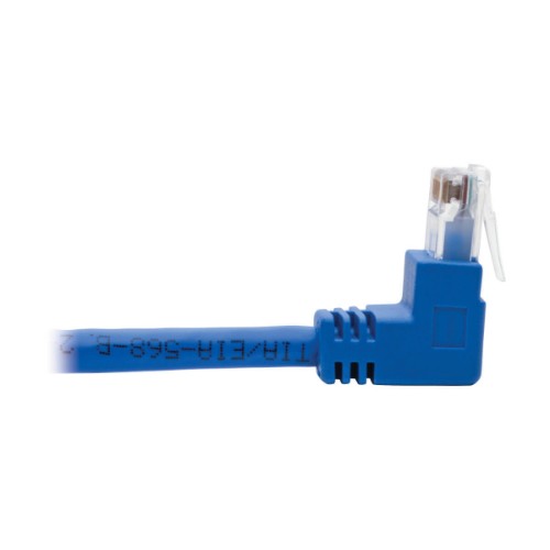 Tripp Lite N204-001-BL-UD Up/Down-Angle Cat6 Gigabit Molded UTP Ethernet Cable (RJ45 Up-Angle M to RJ45 Down-Angle M), Blue, 1 ft. (0.31 m)