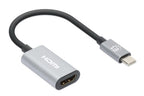 Manhattan USB-C to HDMI Cable, 4K@60Hz, 5 Gbps (USB 3.2 Gen1 aka USB 3.0), 11cm, Black/Silver, Male to Male, Three Year Warranty
