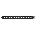 Tripp Lite N062-012-KJ 12-Port 1U Rack-Mount Unshielded Blank Keystone/Multimedia Patch Panel, RJ45 Ethernet, USB, HDMI, Cat5e/6
