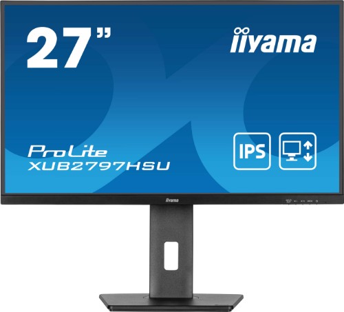 iiyama ProLite 27” IPS technology panel with 1ms MPRT, 100Hz refresh rate, USB-Hub and height adjustable stand