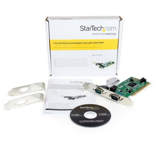 StarTech.com 2 Port PCI RS232 Serial Adapter Card with 16550 UART