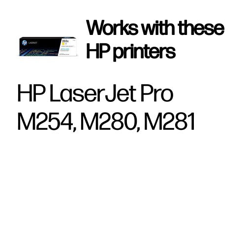 HP CF542X/203X Toner cartridge yellow high-capacity, 2.5K pages ISO/IEC 19798 for HP Pro M 254