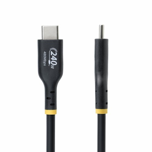 StarTech.com 13ft (4m) USB-C Charging Cable, Charge & Sync, 240W (5A) PD EPR, USB 2.0 Laptop Charger Cable, USB-IF Certified, TPE Jacket - Black USB C Charging Cord