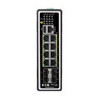 Tripp Lite NGI-M08C4POE8-2 8-Port Managed Industrial Gigabit Ethernet Switch - Layer 2, 1 Gbps, PoE+ 30W, 4 GbE SFP Ports, -40° to 75°C, DIN Mount