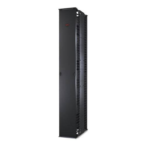 APC Performance, Vertical Cable Manager for 2 & 4 Post Racks, 84"H x 12"W, Double-Sided with Doors