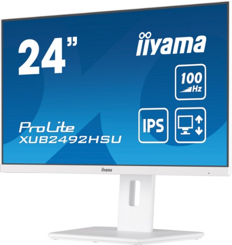 iiyama 24” IPS technology panel with 150mm height adjustable stand and 100Hz refresh rate