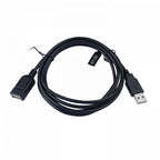 V7 Black USB Extension Cable USB 2.0 A Female to USB 2.0 A Male 1.8m 6ft