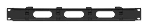 Intellinet 19" Cable Management Panel, 1U, 4 short plastic rings, Black