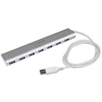 StarTech.com 7-Port USB Hub, USB A to 7x USB-A Ports, USB 5Gbps, Rugged Design, Bus or Self-Powered, Portable Laptop USB 3.0 Hub Expansion with Power Supply