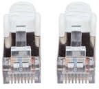 Intellinet Network Patch Cable, Cat6, 0.5m, White, Copper, S/FTP, LSOH / LSZH, PVC, RJ45, Gold Plated Contacts, Snagless, Booted, Lifetime Warranty