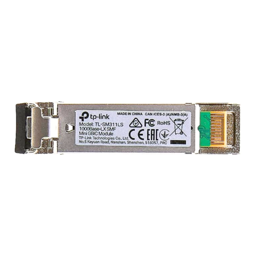 TP-Link Omada Gigabit SFP Module, Single-mode, MiniGBIC, LC Interface, Up to 10km Distance