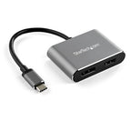 StarTech.com USB C Multiport Video Adapter - 4K 60Hz USB-C to HDMI 2.0 or DisplayPort 1.2 Monitor Adapter - USB Type-C 2-in-1 Display Converter HDMI/DP HBR2 HDR - Thunderbolt 3 Compatible