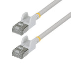 StarTech.com 80cm White Ultra Slim Cat6A Ethernet Cable, Snagless, FTP, Pure Bare Copper Wire, 34AWG Slim RJ45 Network Patch Cord, Individually Tested