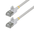 StarTech.com 2m White Ultra Slim Cat6A Ethernet Cable, Snagless, FTP, Pure Bare Copper Wire, 34AWG Slim RJ45 Network Patch Cord, Individually Tested